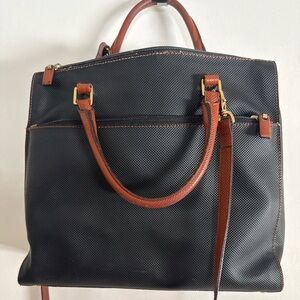 Bottega Veneta Marco Polo Handbag Vintage Black Brown , W12xH10x3"